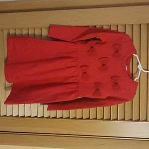 Carters long sleeve red dress